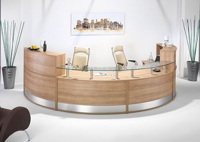 Curved light oak