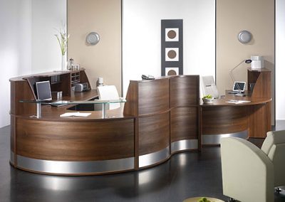 Walnut and metal
